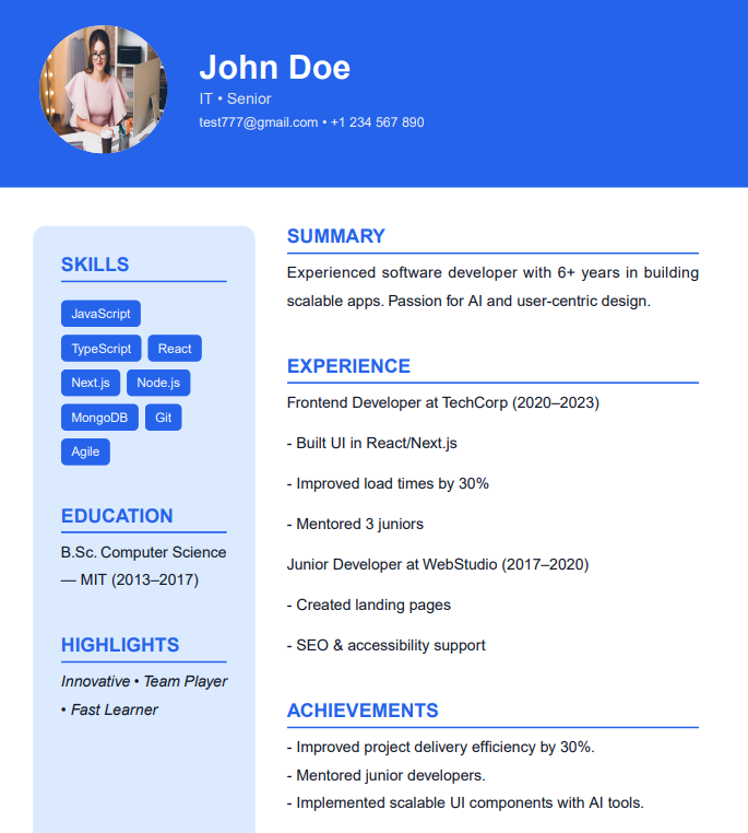 Creative CV